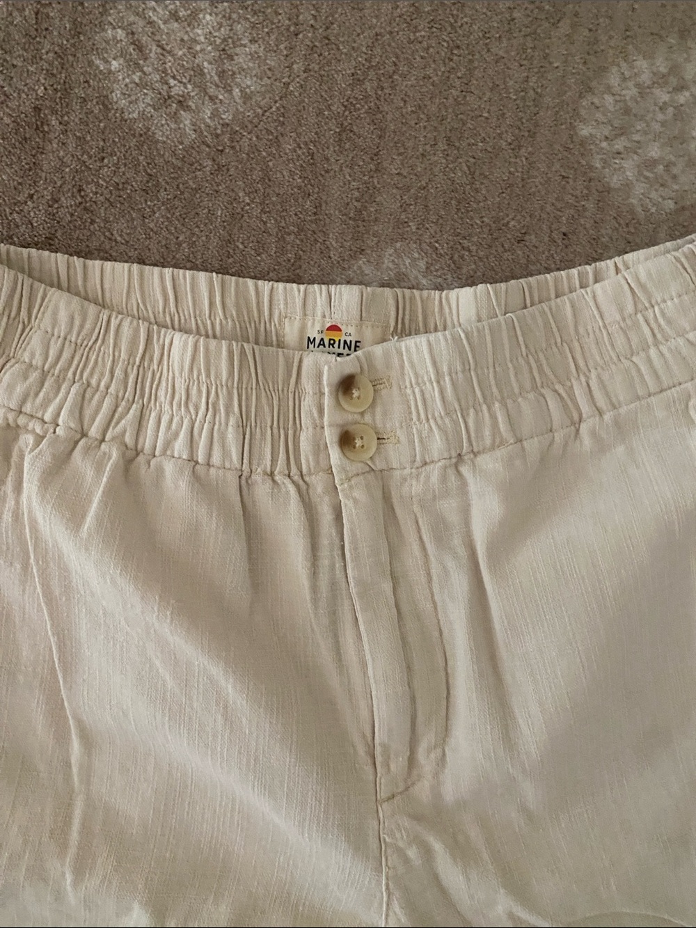 Marine Layer Saturday Pant Cream - Picture 3 of 4